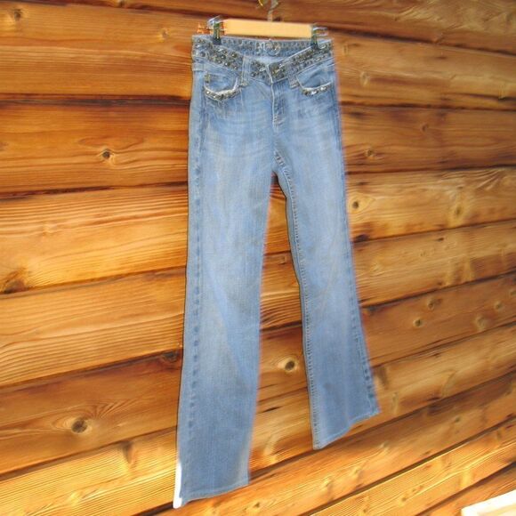 Miss Me Anchorage Stud Boot Cut Jeans 28 X 30 - Picture 3 of 9